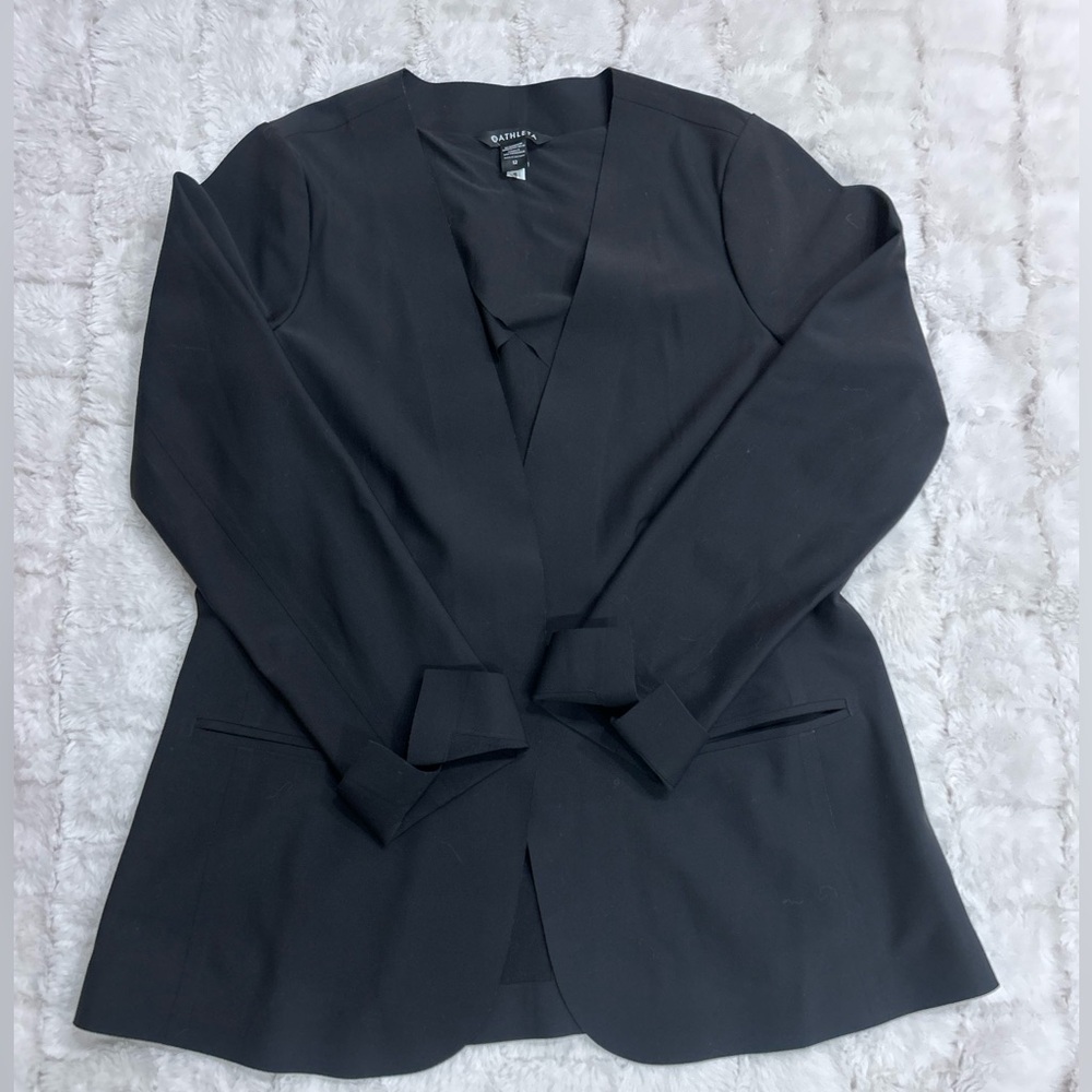 Athleta Women’s Black Avenue Blazer Jacket Size 12 - Picture 8 of 10